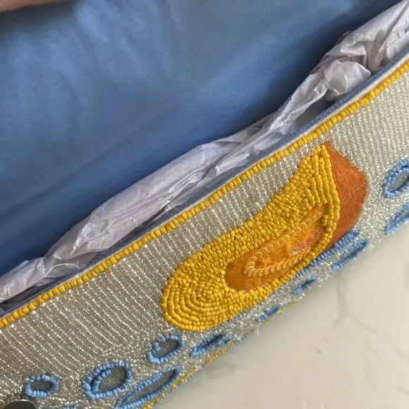 New Viral Made In India Rubber Ducky Beaded Bag Yellow White Blue Bubbles Duck
